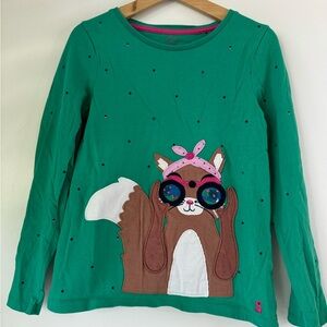 Joules Applique Long Sleeve Squirrel Themed Size 8Y Girls